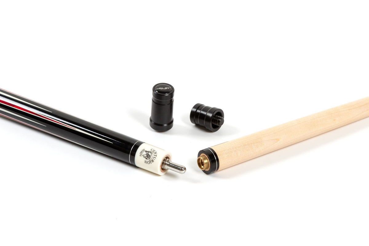 Riley - Centurion 58' 2pc Pool Cue - Linen wrap/ with protector/ with Centurion branding (RMP-3C)