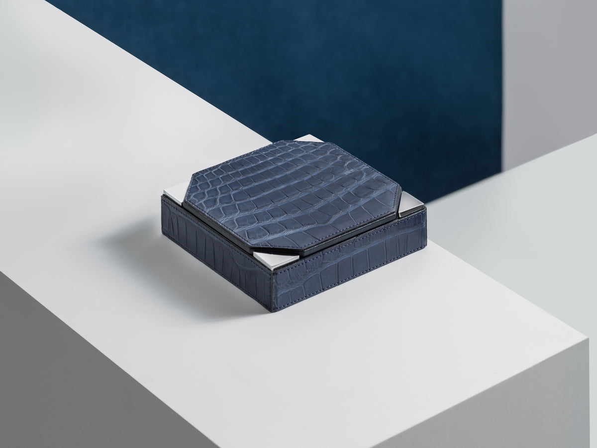 Precious Leather Checkers Game Set
