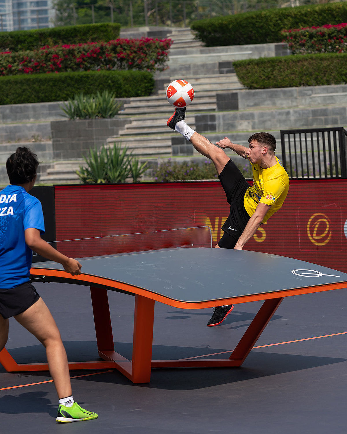 Teqball table hired for an event in Dubai