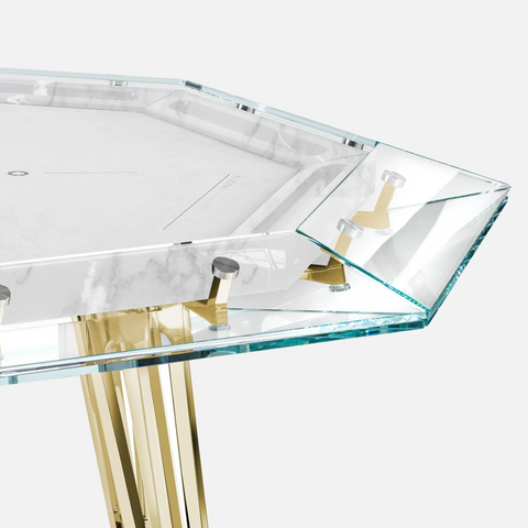 Unootto Gold Poker Table | Italian Craftsmanship