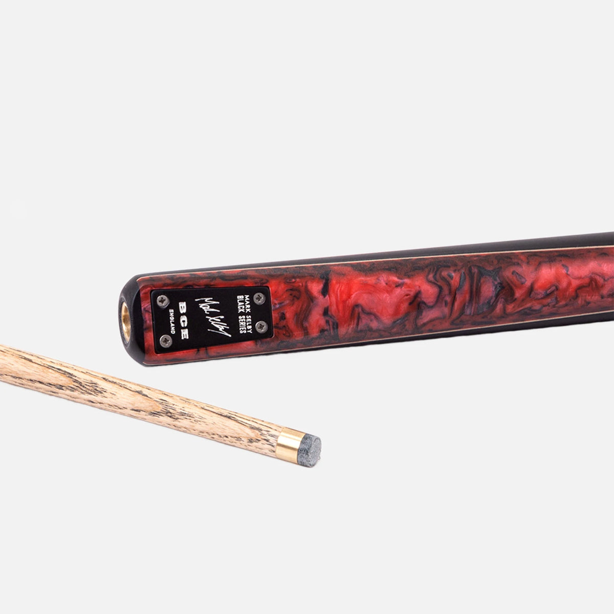 BCE Black Series – Mark Selby 3 piece Snooker Cue – Scarlet Red and Black (GMP-4)