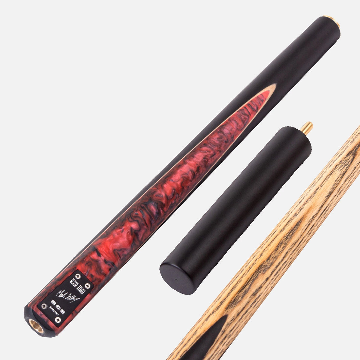 BCE Black Series – Mark Selby 3 piece Snooker Cue – Scarlet Red and Black (GMP-4)