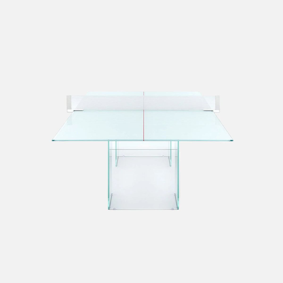 CRYSTAL Glass Ping Pong Dining Table – Convertible Table Tennis