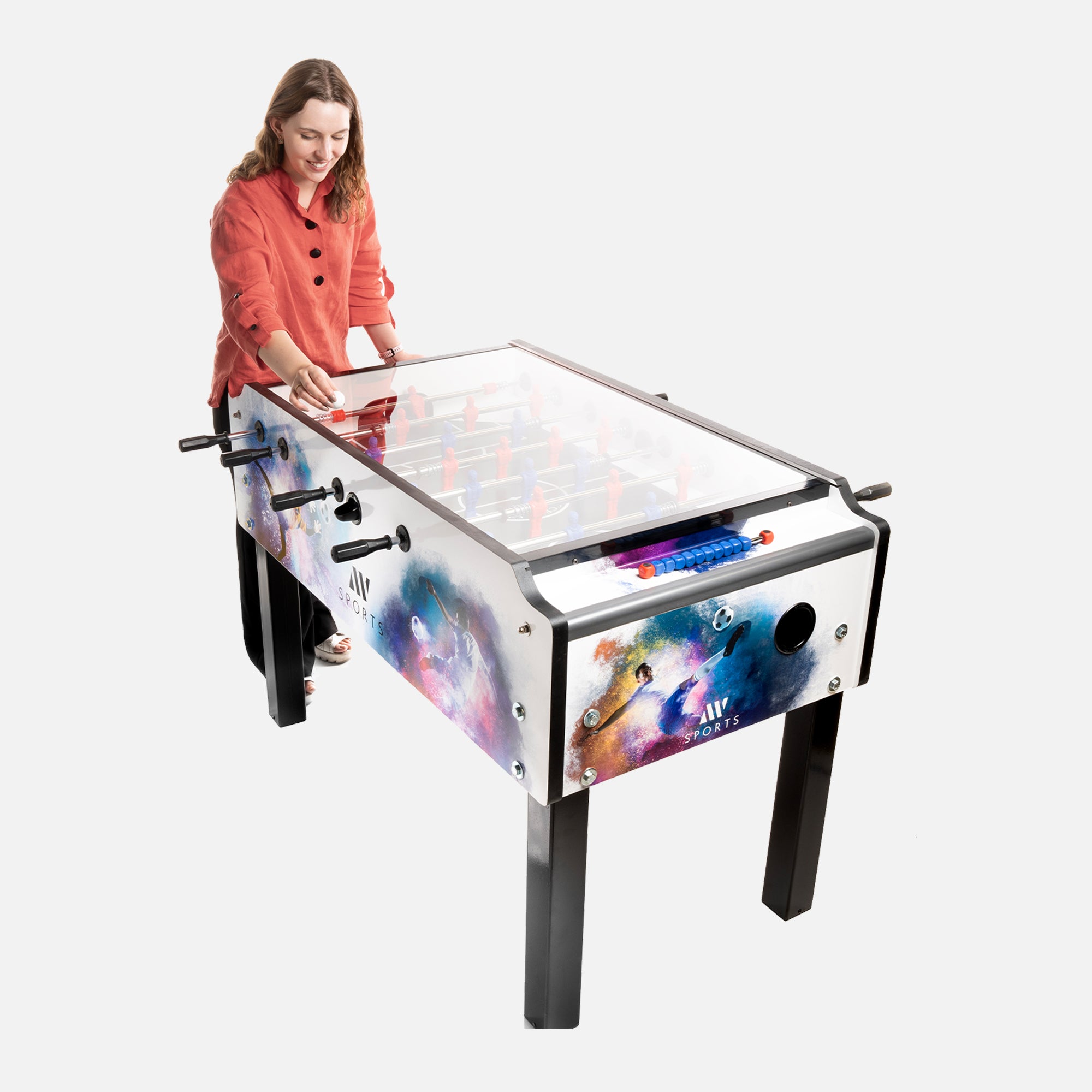 Glass covered Foosball Table Best foosball tables in Dubai ADW SPORTS