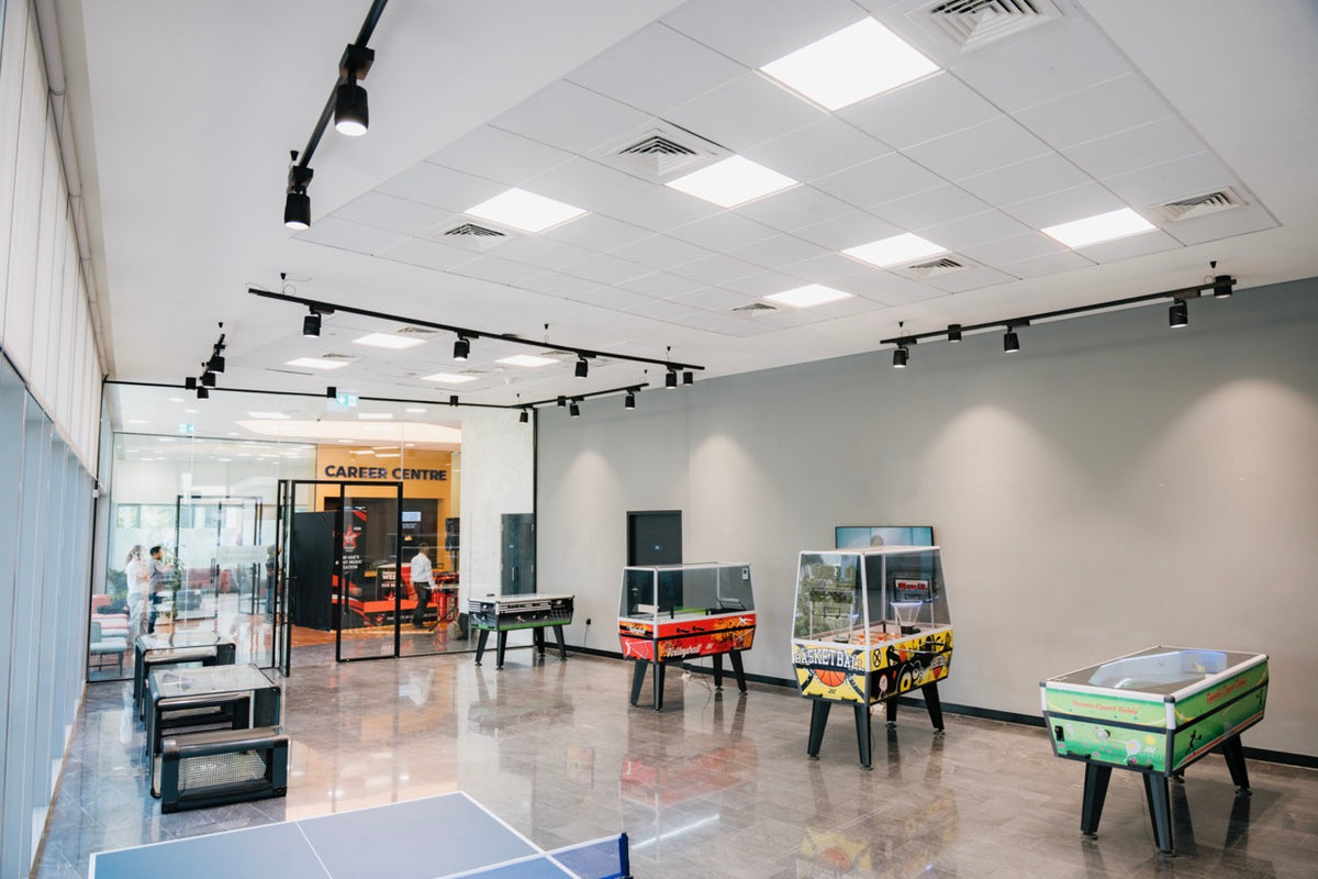 Subsoccer, football and air hockey in a campus games room, Dubai
