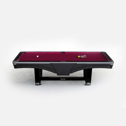 8ft Riley Ray Tournament American Pool Table – Black/Burgundy