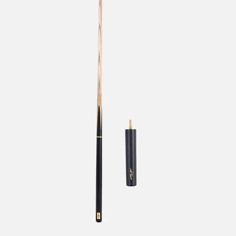 Riley England 3 Piece English Pool Cue 3/4 Cut - 9mm Tip - Black/Ash (RES-7FR)