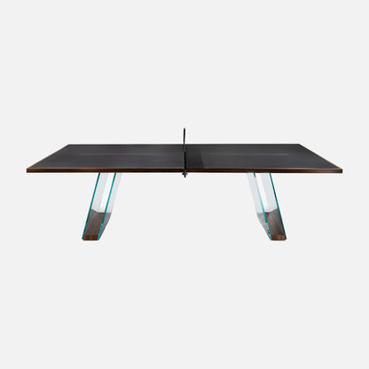 Scambio - Glass and Oak Ping Pong Table