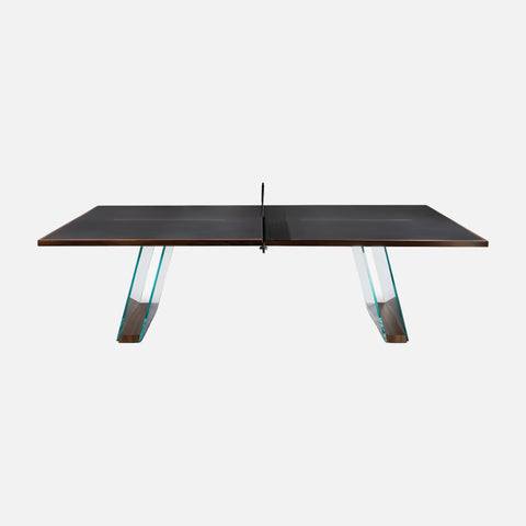 Scambio - Glass and Oak Ping Pong Table