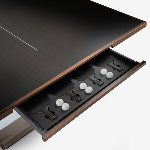 Scambio - Glass and Oak Ping Pong Table