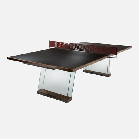 Scambio - Glass and Oak Ping Pong Table