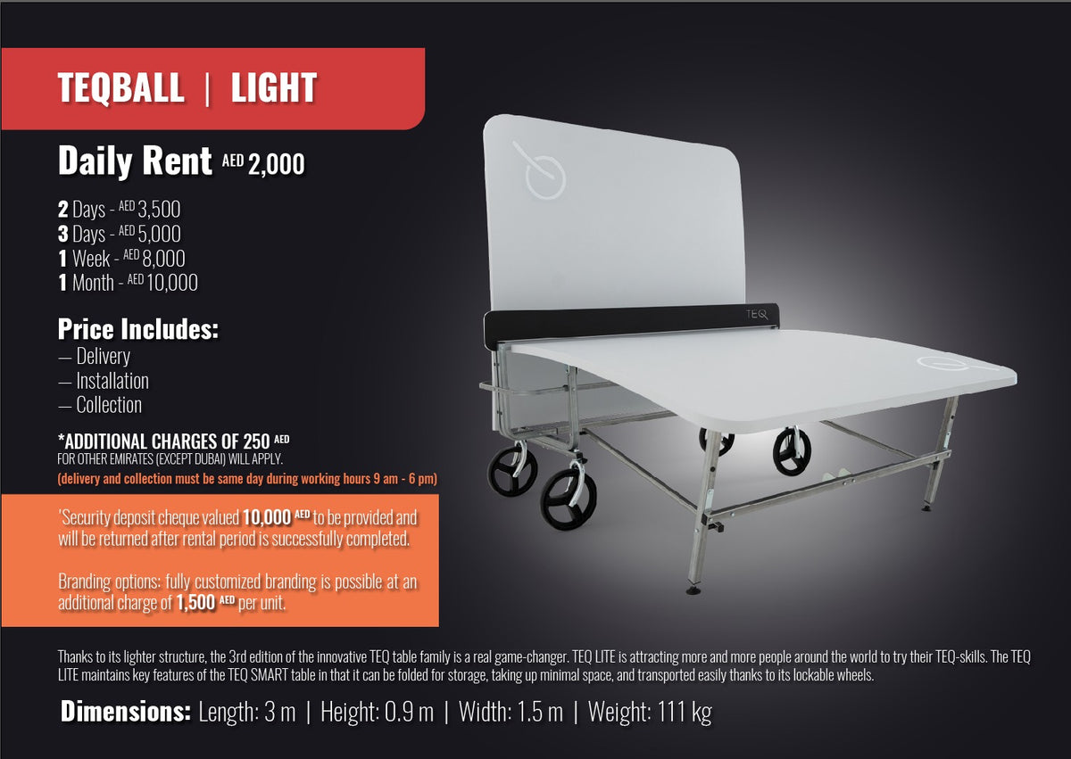 TEQ™ LITE to rent (price per day)