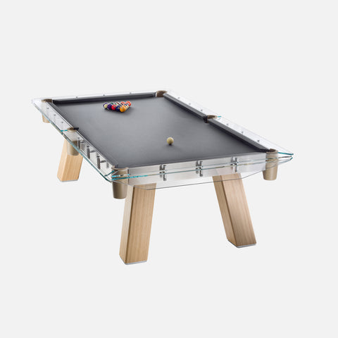 glass pool table, luxury pool table