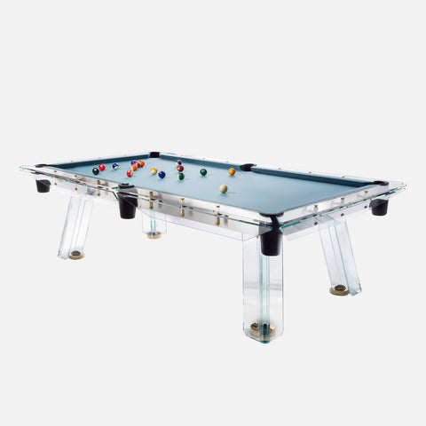 glass pool table, luxury pool table