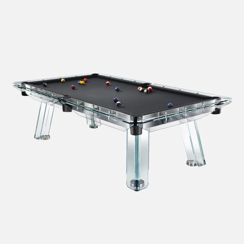 glass pool table, Italian pool table