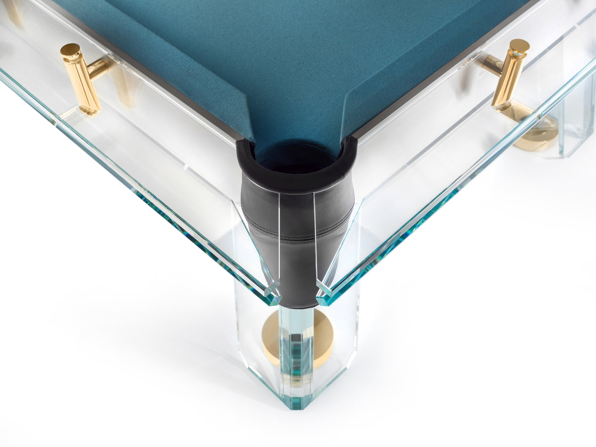 glass pool table, luxury pool table