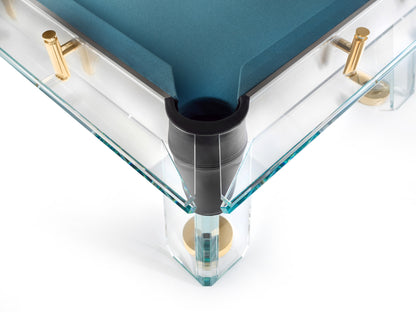 glass pool table, luxury pool table