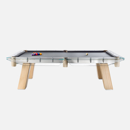 glass pool table, luxury pool table