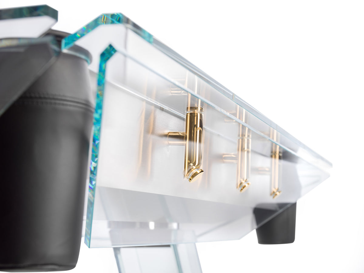 glass pool table, luxury pool table