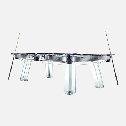 glass pool table, Italian pool table