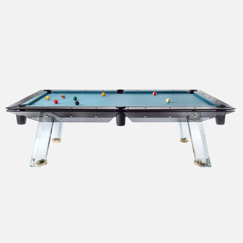 glass pool table, luxury pool table