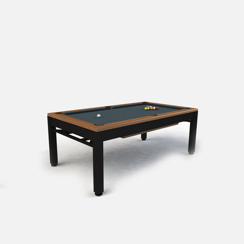 Riley 7’ Continental American Pool Table with Benches and Dining Top.