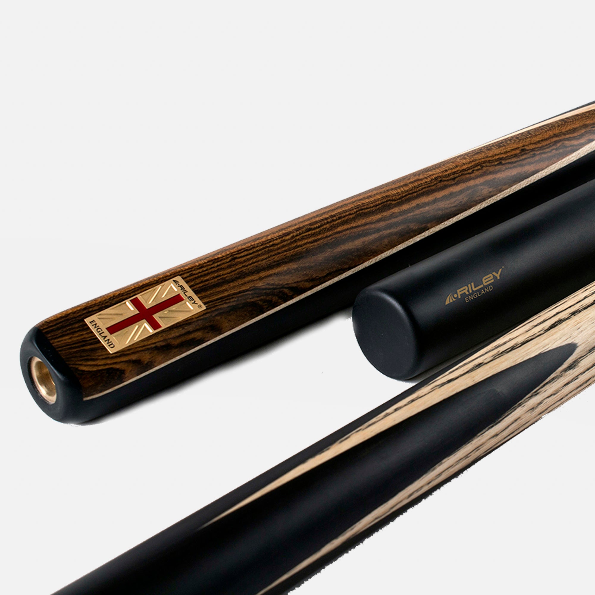 Riley England Ebony Series 3 - 3/4 Cut Snooker Cue - ADW SPORTS